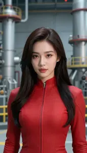 Scarlet Suited Guardian Hero At The Power Plant