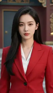 Scarlet Suited Specialist Hero At The Temple