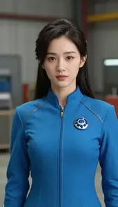 Tidal Blue Suited Sentinel Hero In The Warehouse