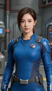 Universal Blue Armored Operative Hero At The Power Plant