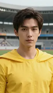 Volt Yellow Caped Master Hero At The Stadium