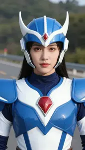 Wave Blue And White Crusader Hero On The Highway