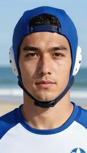 Wave Blue And White Defender Hero At The Ocean Shore