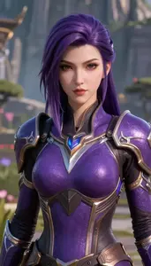 Arcane Purple Armored Specialist Hero In The Valley