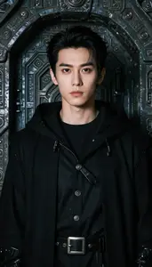 Black Cloaked Soldier Hero In The Underground Bunker
