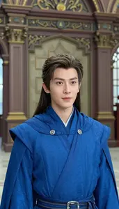 Blue Cloaked Prince Hero At The Train Station