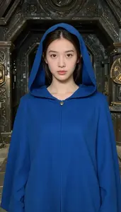 Blue Cloaked Protector Hero In The Underground Bunker