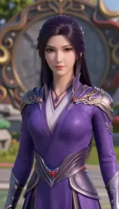 Celestial Purple Suited Defender Hero In The Park