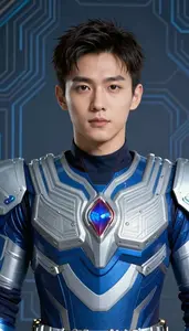 Circuit Blue And Silver Paragon Hero In The Valley