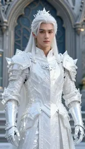 Crystalline White Suited Knight Hero In The Metropolitan