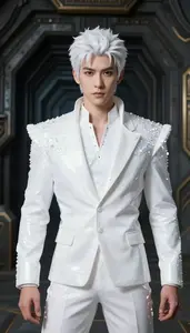 Crystalline White Suited Paragon Hero In The Underground