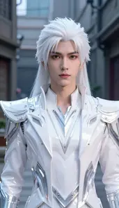 Crystalline White Suited Bastion Hero In The Alleyway
