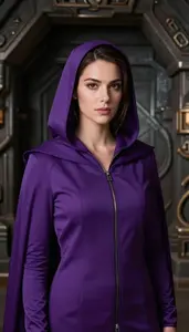 Deep Purple Caped Paragon Hero In The Underground Bunker
