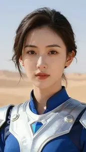 Diamond Colored Specialist Hero In The Desert Landscape