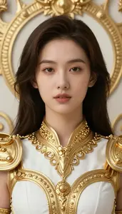 Divine Gold And White Champion Hero At The Historic Monument