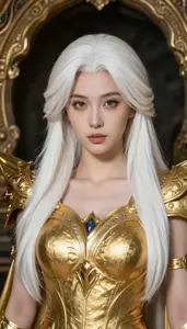 Divine Gold And White Liberator Hero In The Underground Cave