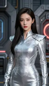 Electrified Silver Suited Harbinger Hero At The Industrial