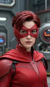 Feral Red Caped Defender Hero In The Factory