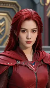 Feral Red Caped Paragon Hero In The Arena