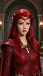 Feral Red Caped Savior Hero In The Corridor