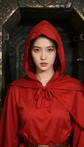 Fiery Red Caped Soldier Hero In The Underground Bunker