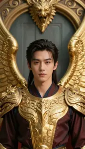 Gold Winged Champion Hero At The Gate