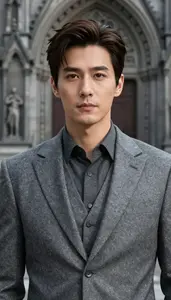 Granite Gray Suited Knight Hero In The Metropolitan City