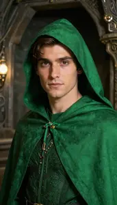 Green Caped Knight Hero In The Underground Bunker