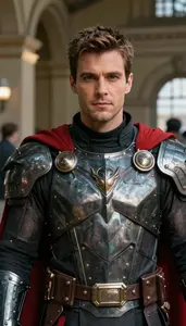 Iron Plated Caped Crusader Hero At The Train Station