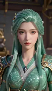 Jade Colored Knight Hero In The Warehouse