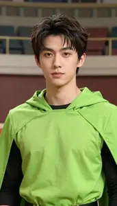 Lime Green Caped General Hero In The Arena