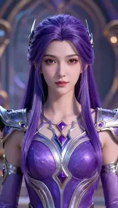 Magical Purple And Silver Protector Hero In The Arena