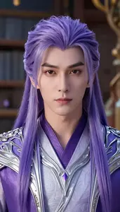 Magical Purple And Silver Prince Hero In The Warehouse