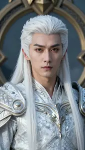 Marble White And Gray Paladin Hero On The Hilltop