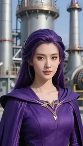 Mystical Purple Caped Hero Hero At The Power Plant