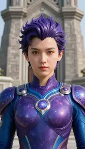 Nebula Purple And Blue Crusader Hero At The Historic