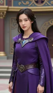 Noble Purple Caped Protector Hero In The Arena