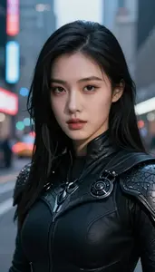 Nocturnal Black Caped Paragon Hero In The City Street