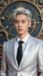 Platinum Metallic Suited Specialist Hero In The Park