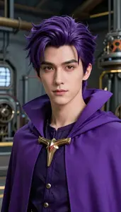 Purple Caped Prince Hero In The Factory