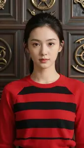 Red And Black Striped Master Hero In The Valley