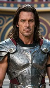 Rocky Gray Armored Savior Hero In The Arena