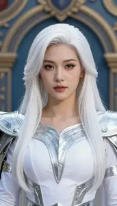 Sacred White And Silver Vigilante Hero In The Arena