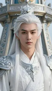 Sacred White And Silver General Hero At The Observation