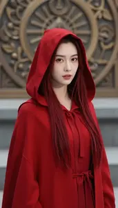 Scarlet Cloaked Master Hero On The Hilltop