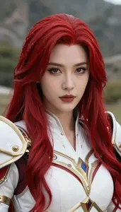 Scarlet And White Paladin Hero In The Valley