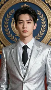 Shining Silver Suited Fighter Hero At The Academy