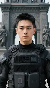 Tactical Black And Gray Colossus Hero At The Historic