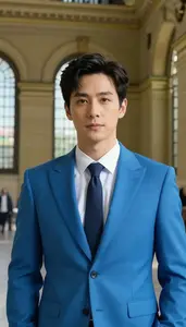 Tidal Blue Suited Master Hero At The Train Station