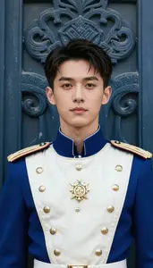 Wave Blue And White Soldier Hero At The Gate